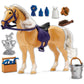 Sunny Days Entertainment | Quarter Horse with Moveable Head, Realistic Sound and 14 Grooming Accessories | Blue Ribbon Champions Deluxe Toy Horses