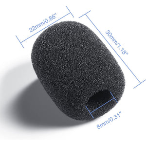 Buy now Frienda 100 Pieces Headset Mic Foam Cover Sponge Mini Microphone Windscreen Black Mic Shield Protection for Small Lapel and Headset Microphones at indiglob india