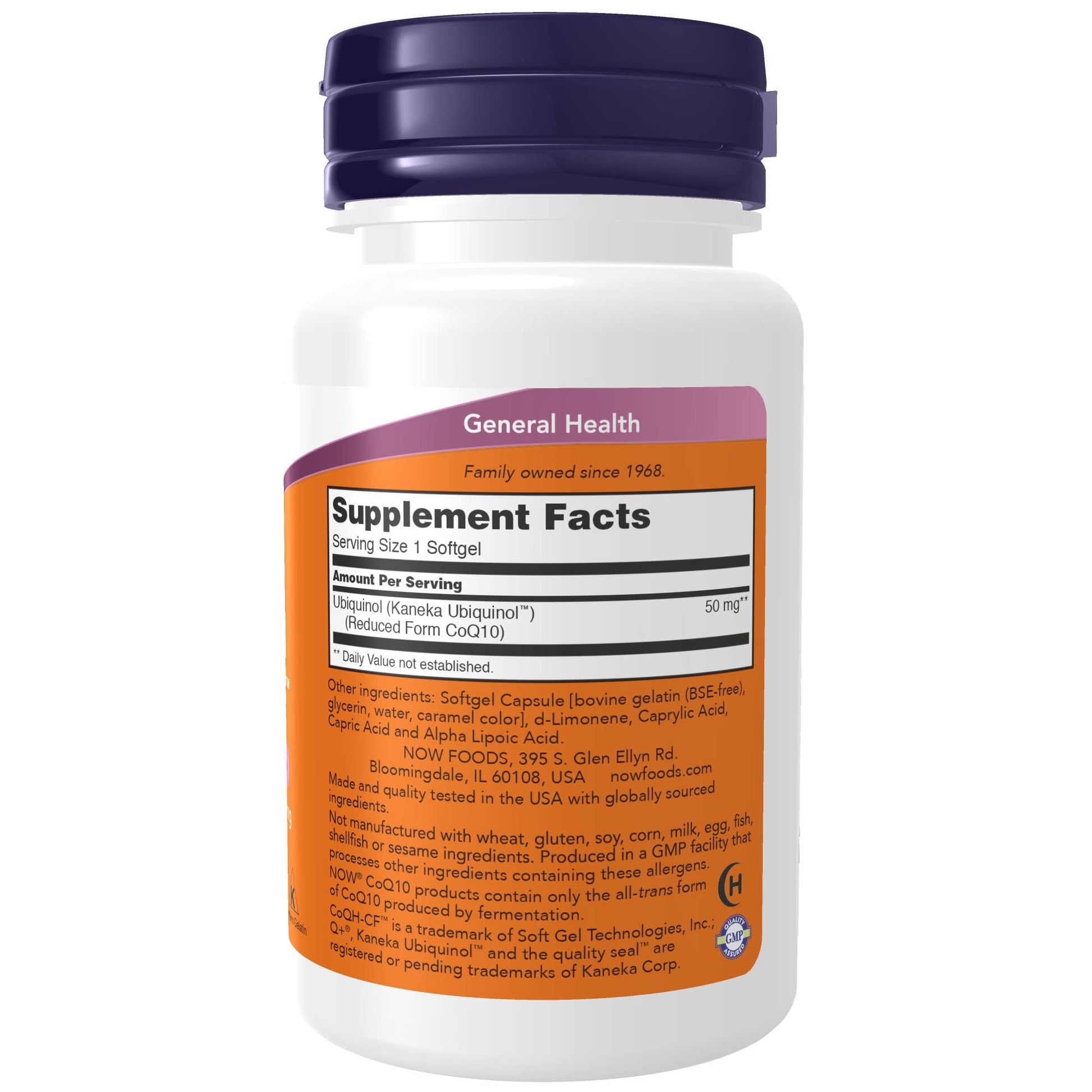 Buy now NOW Foods Supplements, Ubiquinol CoQH-CFƒ?› (the Active Form of CoQ10 - 50 mg with Superior Bioavailability), 60 Softgels at indiglob india