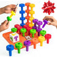 Skoolzy Peg Board Set - Montessori Toys for 2 Year Old - 33 Pc Peg Board for Kids - Occupational Therapy Toys with Pegs, Dice, Lacing String & Storage Bag - Montessori Toys for 2+ Year Old