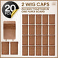 Teenitor Wig Caps, 20 Pack Stretchy Nylon Skin Tone Wig Application Caps for Women and Men - Brown