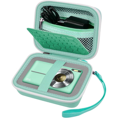 Carrying & Protective Case for Digital Camera, AbergBest 21 Mega Pixels 2.7" LCD Rechargeable HD/Kodak Pixpro/Canon PowerShot ELPH 180/190 / Sony DSCW800 / DSCW830 Cameras for Travel - Blue