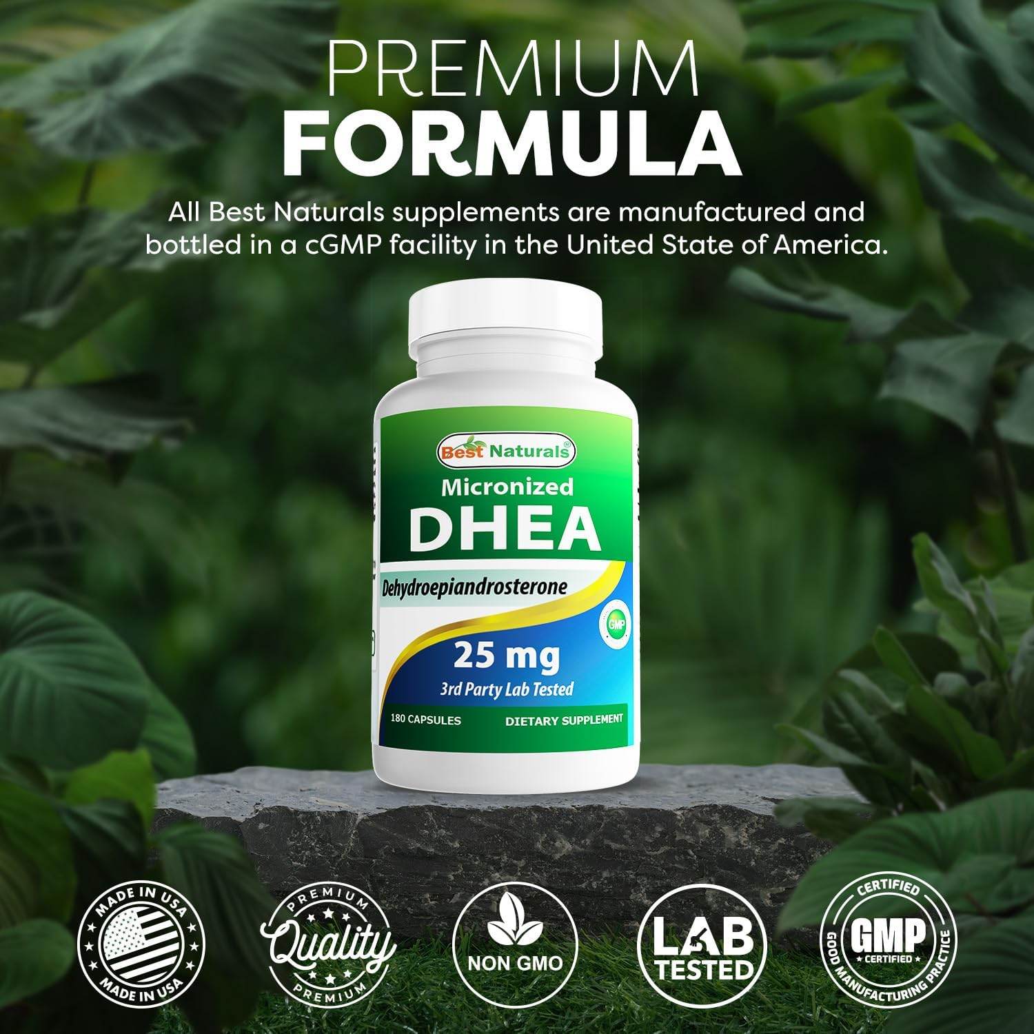 Best Naturals, Micronized DHEA 25 mg 180 Capsules - My Store