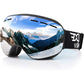 EXP VISION Snowboard Ski Goggles Men Women Youth, Anti Fog OTG Winter Snow Goggles Spherical Detachable Lens
