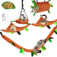 5Pcs Sugar Glider Supplies Cage Accessories Hammock Set Hanging Bed Hideout for Small Animal Pets Hamster Guinea Pig Squirrel Gerbils