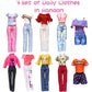 28 PCS Handmade Doll Clothes and Accessories Including 1 Fashion Dress 2 Party Dress 3 Outfits Tops and Pants 10 Pair of Shoes 12 Accessories in Random for 11.5 Inch Dolls