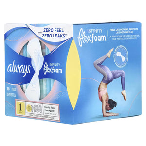 Buy now Always Pads Size 1 Infinity with Flex Foam 18 Count (Pack of 3) at indiglob india