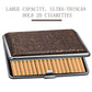 Cigarette Case,Cigarette Box for Women and Men Stylish Leather Surface Metal Box Cigarette Holder Case for 20 Pcs 90mm King Size Cigarettes (Golden