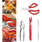 9Pcs Stainless Steel Seafood Tools Set - Crab & Lobster Crackers, Forks, Shell Openers, Nut Crackers - Durable Shellfish Tools for Crab Legs, Shrimp, and Clams