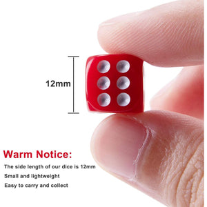 AUSTOR 100 Pieces Dices 12mm Game Dice Set 6 Sided Round Corner Dices for Tenzi, Farkle, Yahtzee, Bunco or Teaching Math