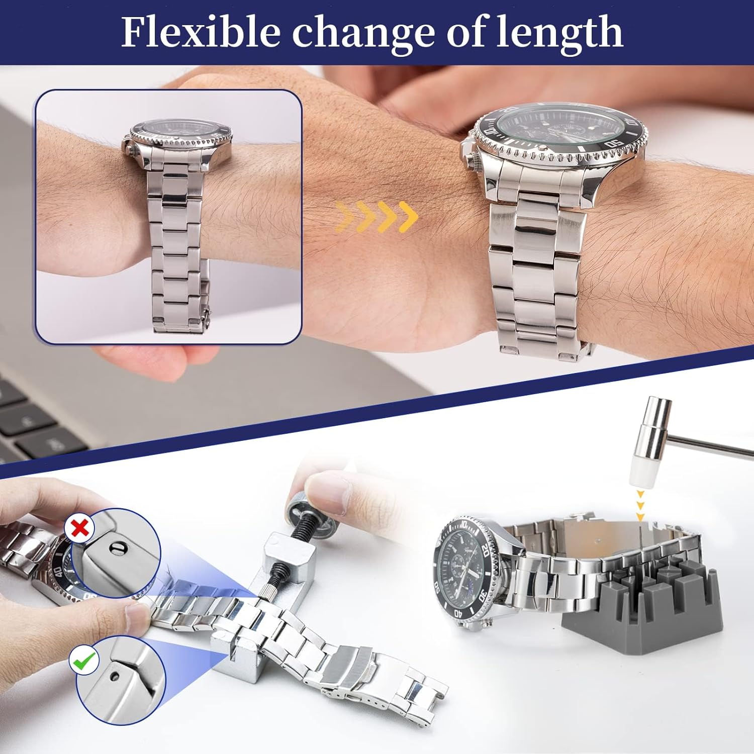 Buy now 【2025 Upgrade】Eventronic Watch Repair Kit, Watch Link Removal Kit, Watch Battery Replacement Tool Kit & Strap Adjustment, Watch Tool Kit with Spring Bar, Case Opener, Link Remover, Carrying Case at indiglob india