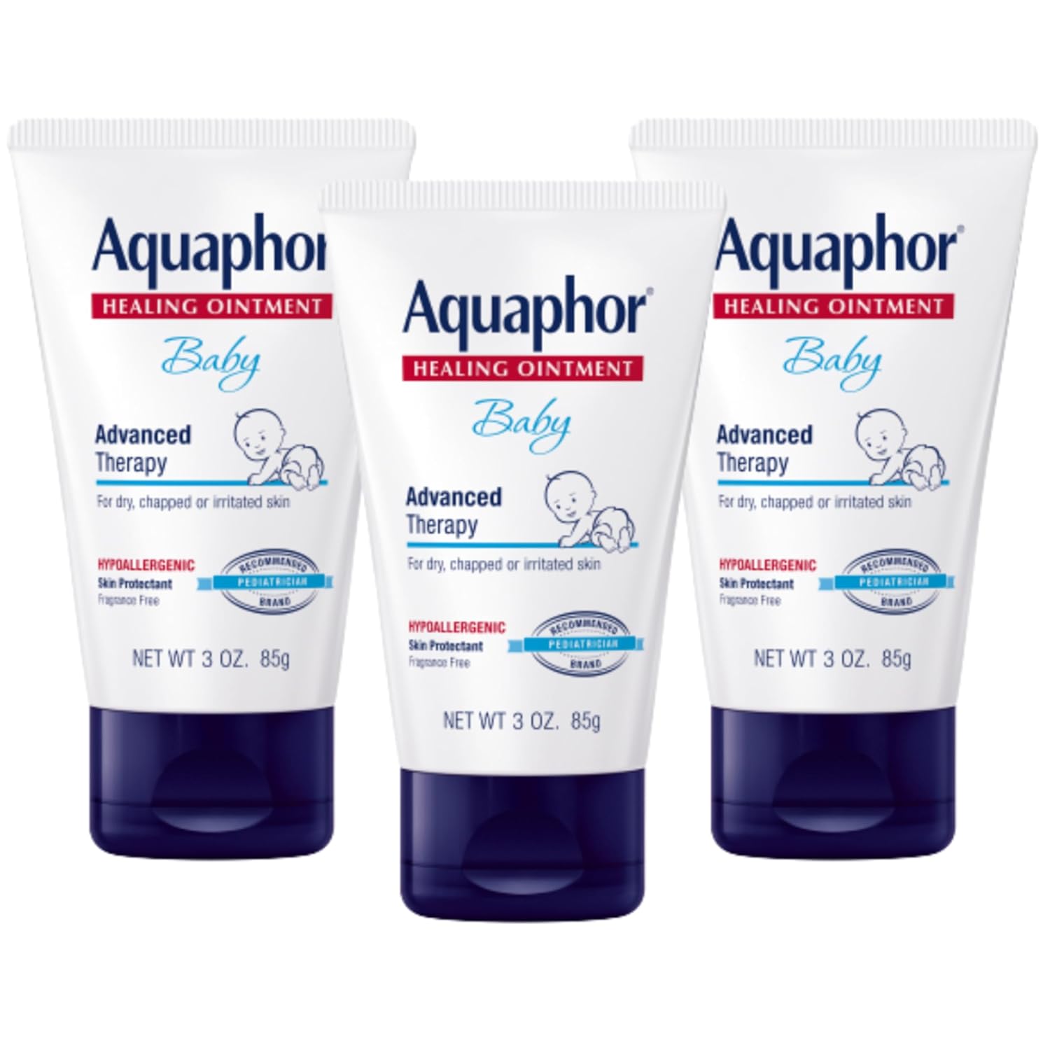 Buy now Aquaphor Baby Healing Ointment Advanced Therapy Skin Protectant, Dry Skin and Diaper Rash Ointment, 7 Oz Tube 3 Ounce (Pack of 3) at indiglob india
