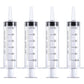 Frienda Large Plastic Syringe 4 Pack Measuring Syringe Tools Dispensing Multiple Uses(60 ml)