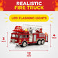 Toysery Fire Truck Toy with Flashing Lights & Siren Sounds for Kids, Extendable Rotating Ladder, Bump and Go Action, Role Play Toy for Boys & Girls, Kid Car Toy Trucks, Ages 3-7+
