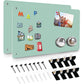 Magnetic Board,17.5" x 11.4" Magnet Bulletin Board to Display Magnetic Notes, Poetry, Photos, Suitable for Wall, Refrigerator, Cabinet etc, Come with 4 Pcs Dual Lock Tape and Screws (Gray)
