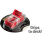 Post-it Message Flags, Sign Here, 200/Desk Grip Dispenser, 1 Dispenser/Pack, 1 in Wide, Red (680-HVSHR)