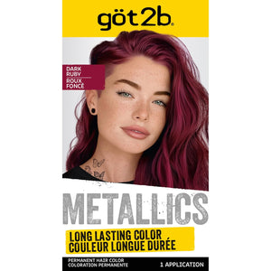 Got2b Metallics Permanent Hair Color, M68 Dark Ruby