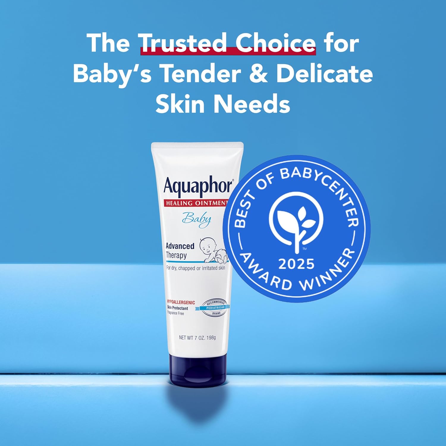 Buy now Aquaphor Baby Healing Ointment Advanced Therapy Skin Protectant, Dry Skin and Diaper Rash Ointment, 7 Oz Tube at indiglob india