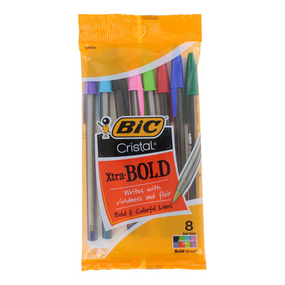 BIC Usa Inc BICMSBAP81 19627 Cristal Xtra Bold Pack Of 8
