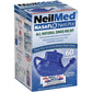 NeilMed NasaFlo Unbreakable Neti Pot with 60 Premixed Packets