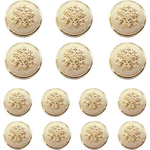 YaHoGa 14pcs Gold Blazer Buttons for Men's Suits Blazers Sport Coats 20mm 15mm Metal Shank Suit Buttons Set for Sewing Coats Suits Blazers (MB20080)