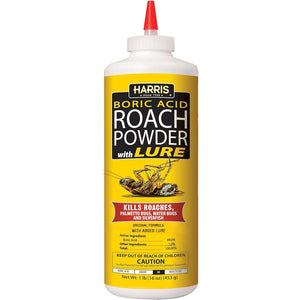 HARRIS Boric Acid Roach and Silverfish Killer Powder w/Lure for Insects (16oz)