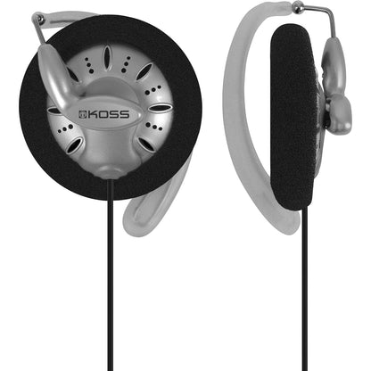 Koss KSC75 Portable On-Ear Clip Headphones, Retro Style, Ultra Lightweight, Silver and Black