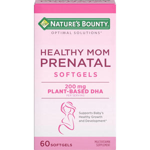 Nature's Bounty Prenatal Multivitamin with DHA Softgels, 60 Count