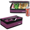 Aosbos Small Insulated Lunch Bag - Compact Lunch Box for Portion Control, Work & Office, Grey - Purple