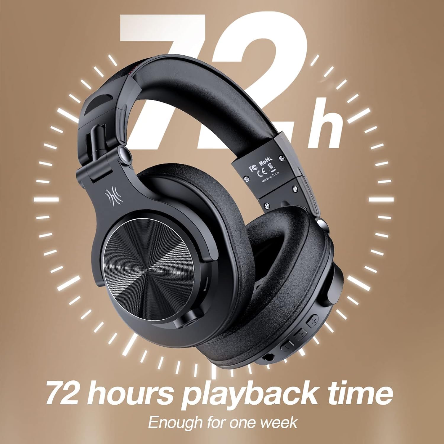 Buy now OneOdio A70 Bluetooth Over Ear Headphones, Wireless Headphones with 72H Playtime, Hi-Res, Built-in Mic, 3.5mm/6.35mm Wired Audio Jack for Studio Monitor & Mixing DJ Guitar AMP, Computer PC Gaming at indiglob india