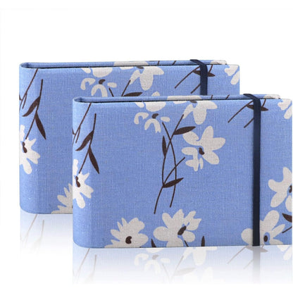 2PACK 4x6 Photo Album, 4x6 100 Pockets Linen Cover Photobook Small Capacity Pictures Book Easy to Classify and Portable for Wedding Family Baby Vacation (Blue)