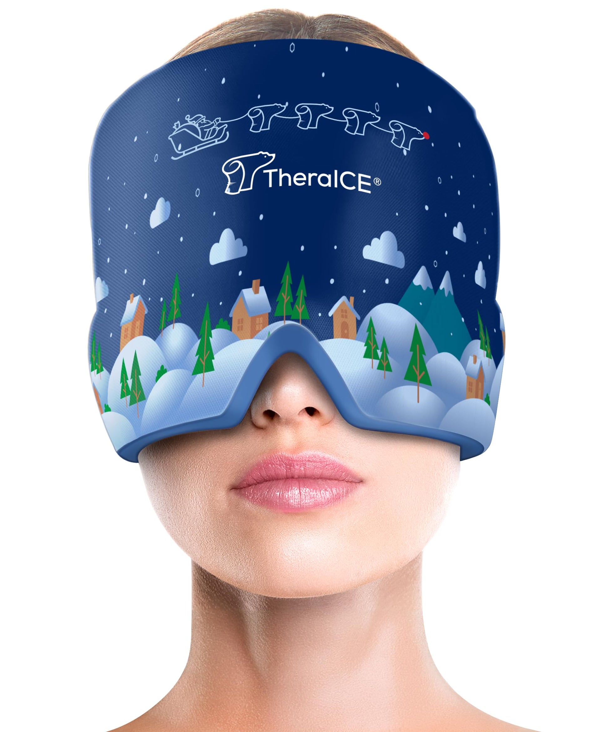 Buy now TheraICE Headache Relief Cap, Migraine Ice Pack Mask Products, Women Cooling Gel Hat, Face Cold Compress Head Wrap for Her Stress. Great Birthday Gift for Mom, Sister, Grandma, Girlfriend, & Teacher Winter Edition 1 at indiglob india