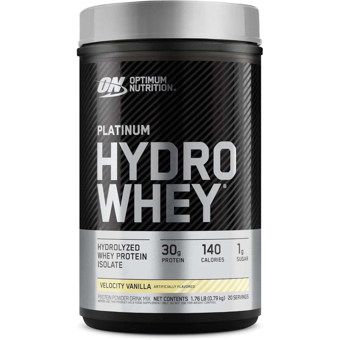 Optimum Nutrition Platinum Hydrowhey Protein Powder, 100% Hydrolyzed Whey Protein Isolate Powder, Flavor: Velocity Vanilla, 20 Servings, 1.76 Pounds (Packaging May Vary)