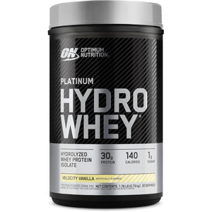 Optimum Nutrition Platinum Hydrowhey Protein Powder, 100% Hydrolyzed Whey Protein Isolate Powder, Flavor: Velocity Vanilla, 20 Servings, 1.76 Pounds (Packaging May Vary)