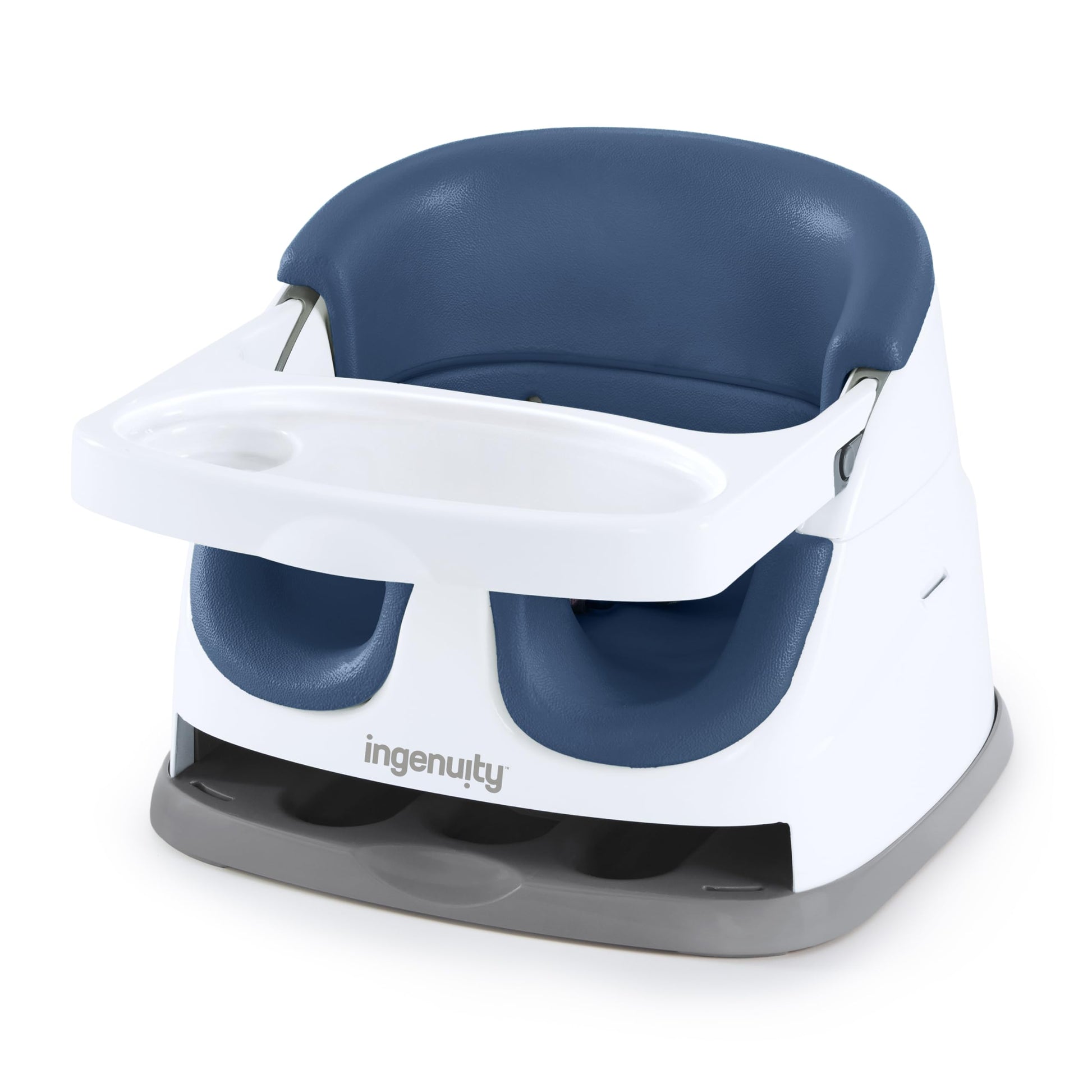 Buy now Ingenuity Baby Base 2-in-1 Booster Feeding and Floor Seat with Self-Storing Tray - Peacock Blue at indiglob india