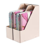 Buy now SUIN 2 Pack Magazine-Holders Magazine File-Organizer-Boxes Sturdy Cardboard Magazine File Folder-Holder for Home/Office Desk Organizer and Decor, Pack of 2, PH201 (Natural Pink) at indiglob india