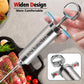 BSQ MONSTER Meat Injector Syringe Kit with 4 Professional Marinade Injector Needles for BBQ Grill Smoker, Turkey and Brisket; 2-oz Large Capacity, Including Paper User Manual, Recipe E-Book (PDF)