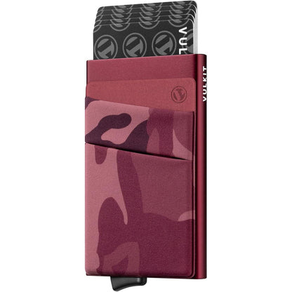 VULKIT Card Holder with Money Pocket Pop Up Wallet RFID Blocking Slim Metal Bank Card Case Holds 5 Cards and Notes