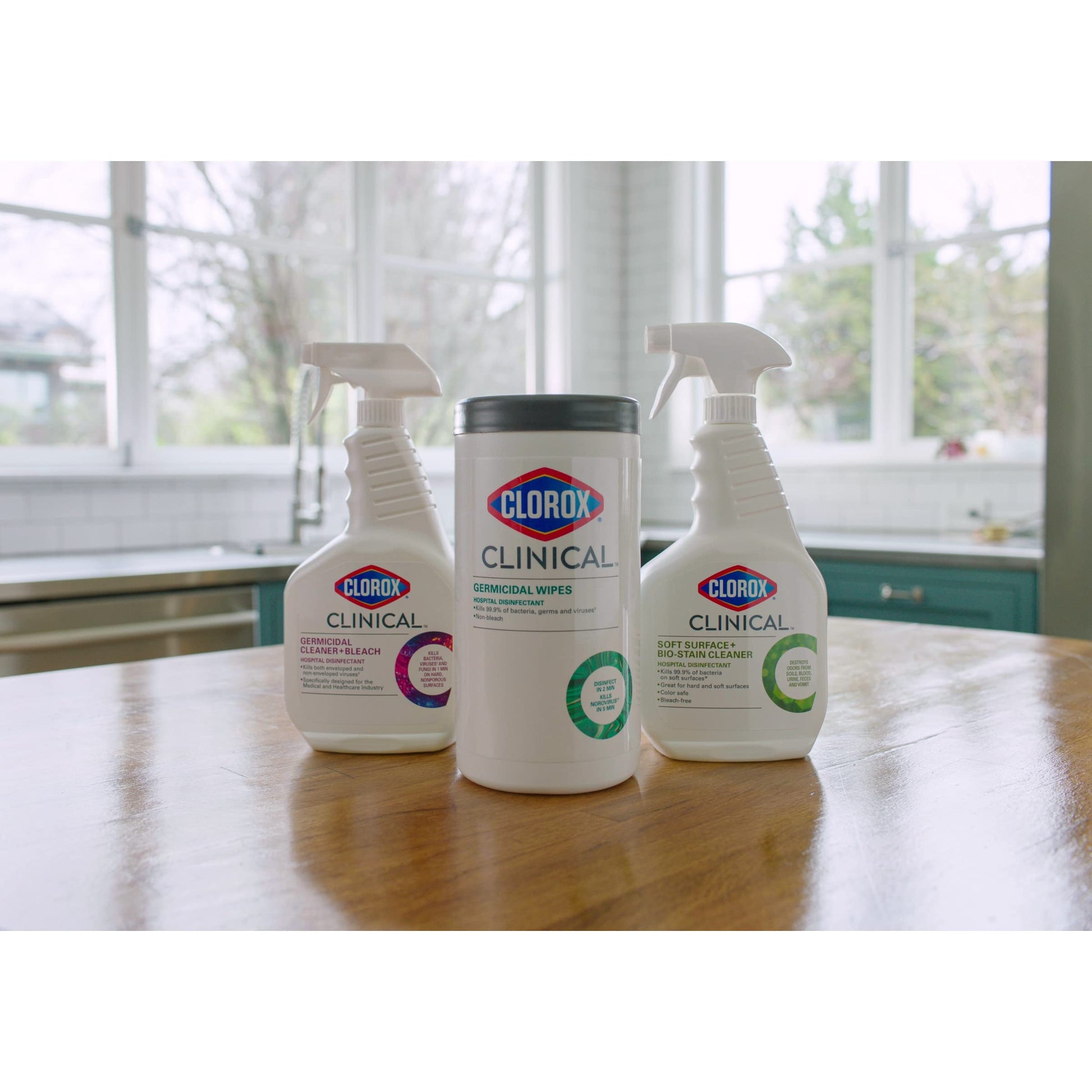 Buy now Clorox Healthcare Clinical Germicidal Cleaner & Bleach Disinfectant, Multipurpose, Formulated for Medical & Hospital Use, Antibacterial, 32 Fl Oz Each, Value Pack of 2 at indiglob india
