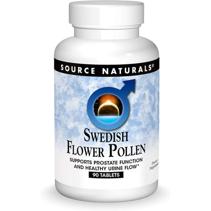 Source Naturals Swedish Flower Pollen Supports Prostate Function and Healthy Urine Flow* - 90 Tablets