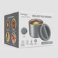 Bentgo Stainless Insulated Food Container - 2.4 Cups (19 oz), Triple-Layer Insulation, Vacuum Seal, Leak-Proof, Built-In Handle, Wide Opening, Premium Stainless Steel, for Cool/Warm Foods (Steel)