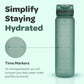 Hydracy Water Bottle with Time Marker -Large BPA Free Water Bottle & No Sweat Sleeve -Leak Proof Gym Bottle with Fruit Infuser Strainer & Times to Drink -Ideal for Fitness Sports & Outdoors