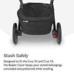 Buy now UPPAbaby Basket Cover for Cruz V2 and V3 Strollers - Protects and Conceals Belongings - Easy Attachment and Access - Water-Resistant Material at indiglob india