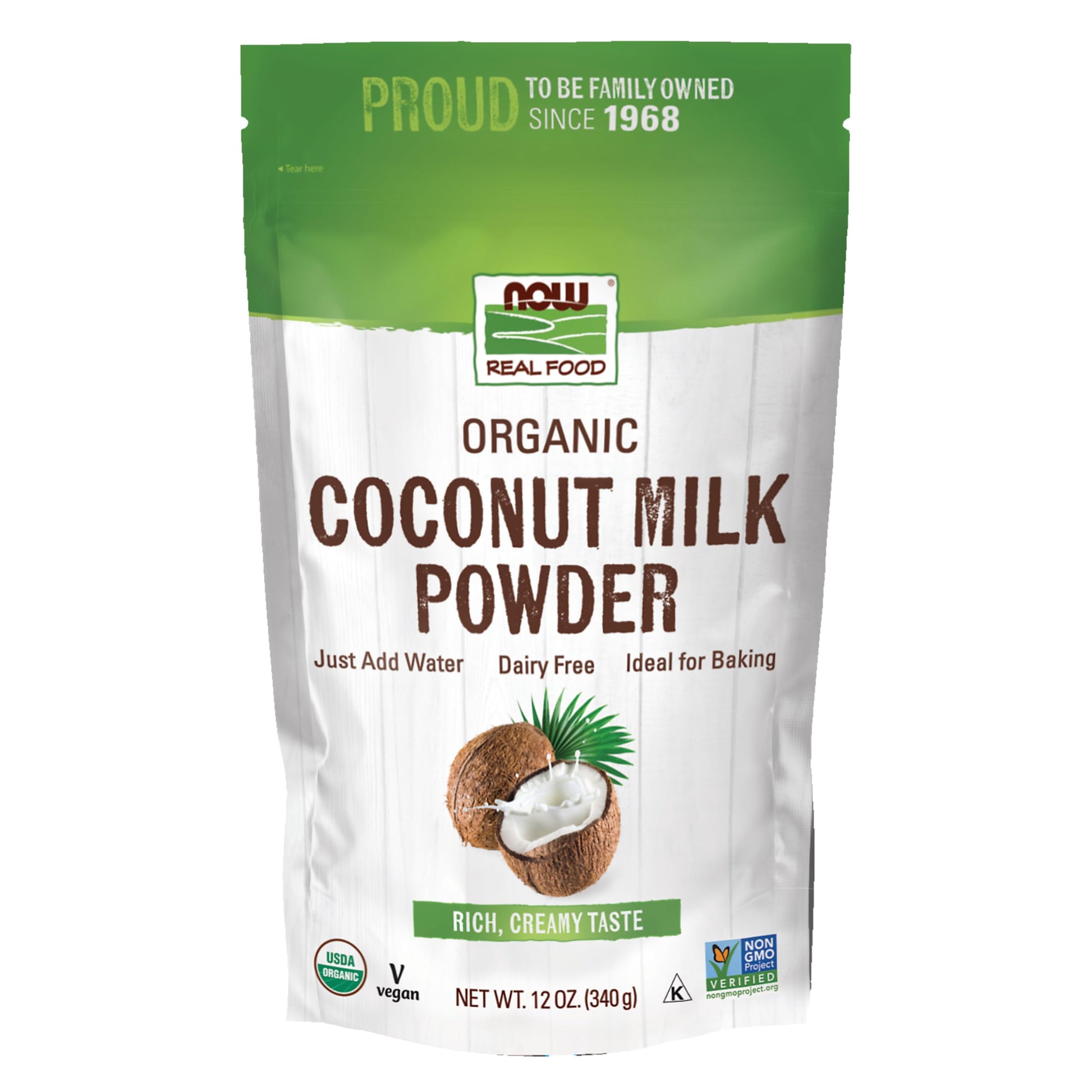 Buy now NOW Foods, Organic Coconut Milk Powder, Dairy Free/ Vegan, Just Add Water, 12-Ounce at indiglob india