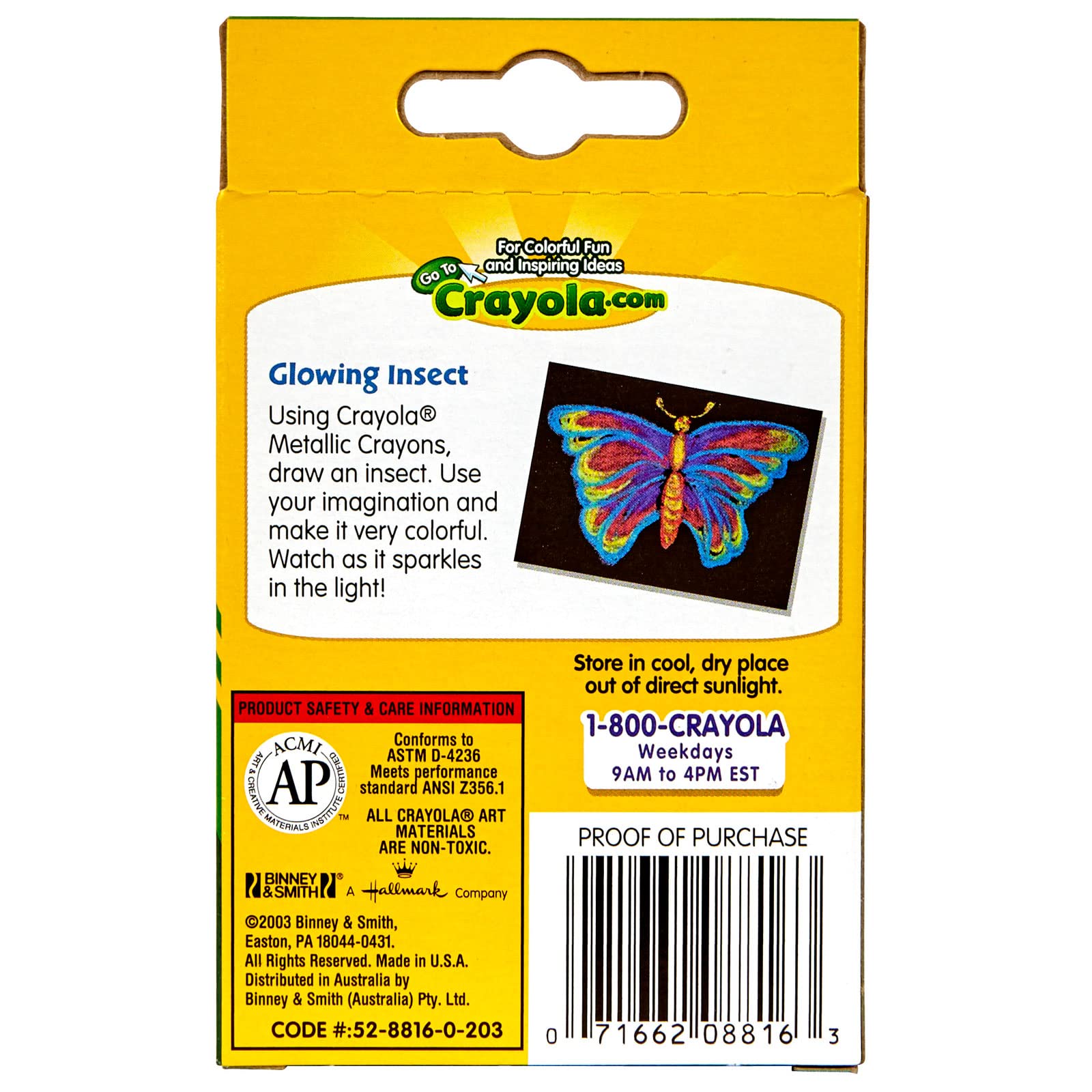 Buy now Crayola Metallic Crayons (16ct), Kids Crayons for Coloring and Drawing, Glitter, Shiny, and Unique Colors, Gift for Kids, Nontoxic, 3+ at indiglob india