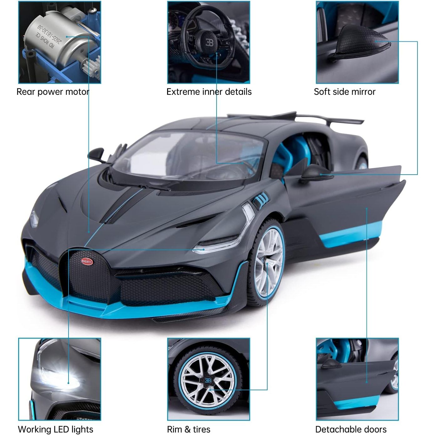 Buy now RASTAR RC Car | 1/14 Scale 2.4Ghz Bugatti Divo Radio Remote Control R/C Toy Car Model Vehicle for Boys Kids at indiglob india