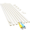 Yecaye Cord Hider, 113in One-Cord Cable Concealer, Cord Covers for Wires on Wall, Easy Install Cable Management Kit for 2 Small Wires, Cables Raceway Home Office, W0.59in H0.4in, White - Beige