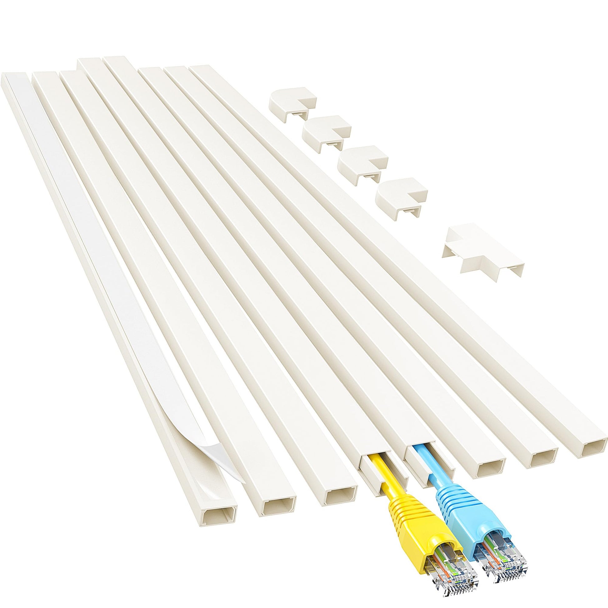 Buy now Yecaye Cord Hider, 113in One-Cord Cable Concealer, Cord Covers for Wires on Wall, Easy Install Cable Management Kit for 2 Small Wires, Cables Raceway Home Office, W0.59in H0.4in, White Small Beige at indiglob india