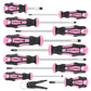 Buy now Amartisan 10-Piece Magnetic Screwdrivers Set, 5 Phillips and 5 Slotted Tips Professional Cushion Grip Screwdriver Set 10-Piece Screwdrivers Set (Pink) at indiglob india
