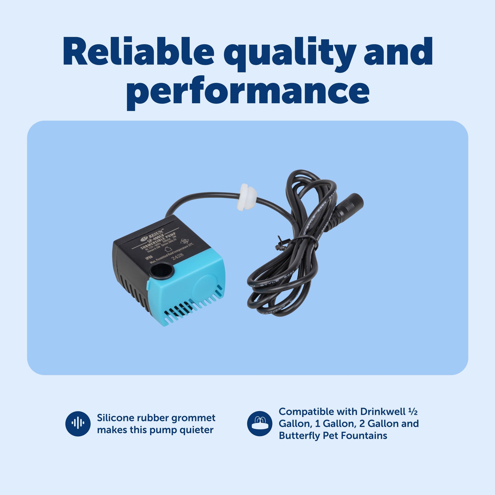Buy now PetSafe Drinkwell Replacement Pump - Reliable OEM Replacement - Drinkwell Pump Accessory - Includes Power Adaptor - Silent Operation for a Calm Pet Environment - Easy to Clean at indiglob india